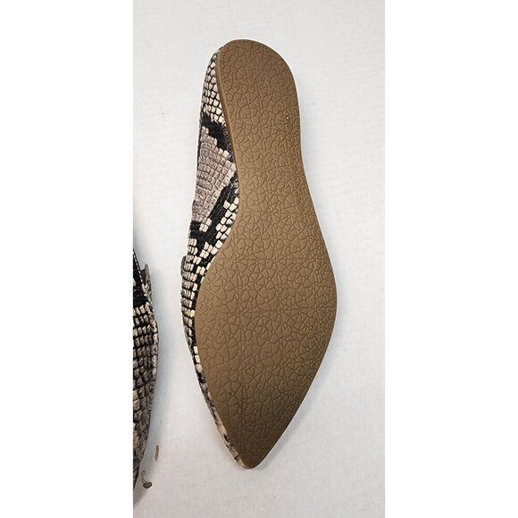 Steve Madden Snake Print Faux Leather Pointed Toe Loafers - Picture 11 of 15